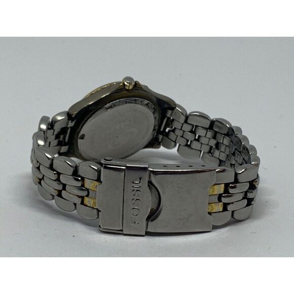 Fossil AM3118 Women's Stainless Steel Analog Gold Dial Quartz Wrist Watch GE79 - Picture 9 of 11